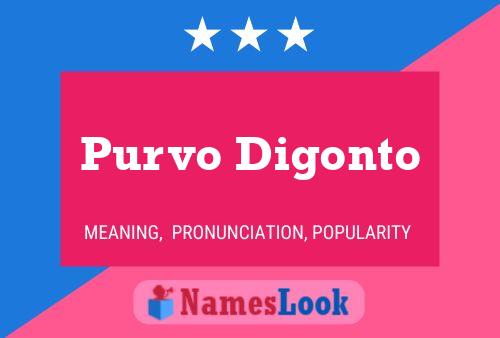 Purvo Digonto Name Poster