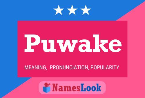 Puwake Name Poster