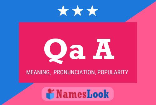 Qa A Name Poster