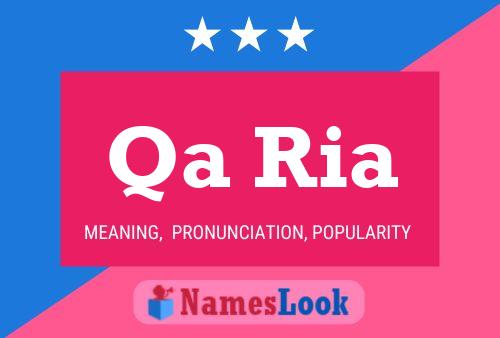 Qa Ria Name Poster