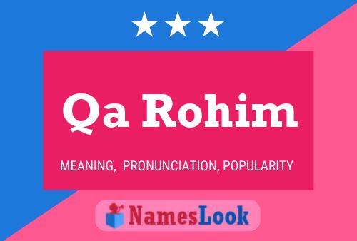 Qa Rohim Name Poster