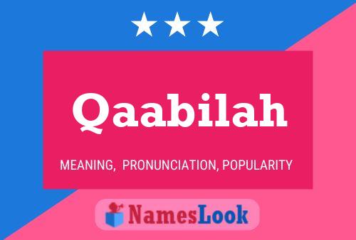 Qaabilah Name Poster