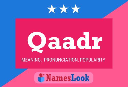 Qaadr Name Poster