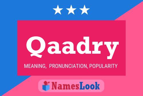 Qaadry Name Poster