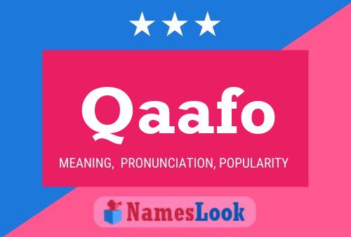 Qaafo Name Poster