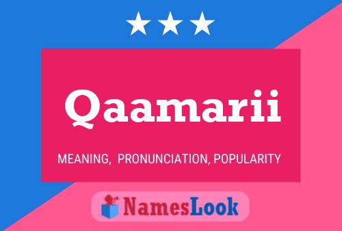 Qaamarii Name Poster