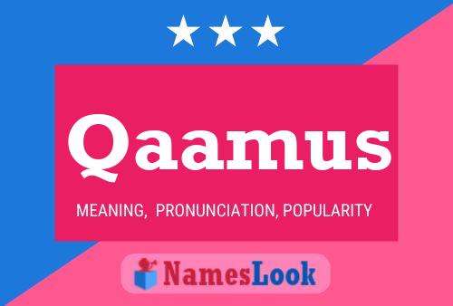 Qaamus Name Poster