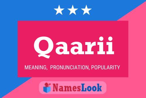 Qaarii Name Poster