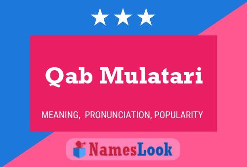 Qab Mulatari Name Poster