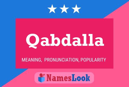 Qabdalla Name Poster