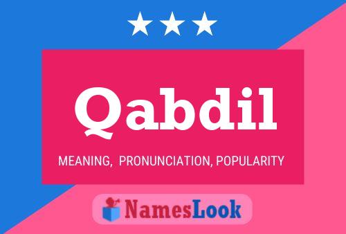 Qabdil Name Poster