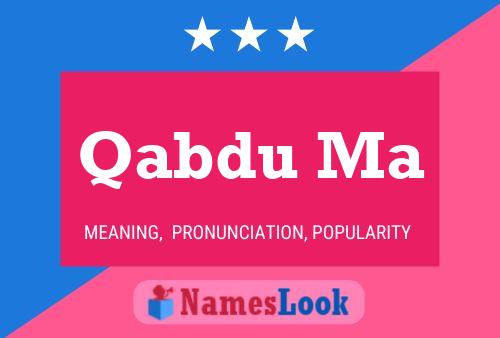 Qabdu Ma Name Poster