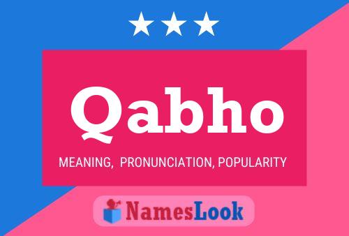 Qabho Name Poster