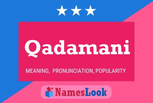 Qadamani Name Poster