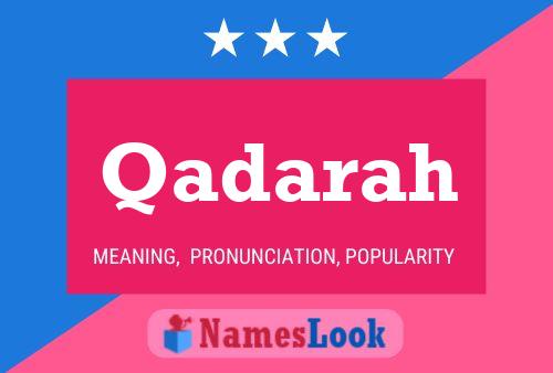 Qadarah Name Poster