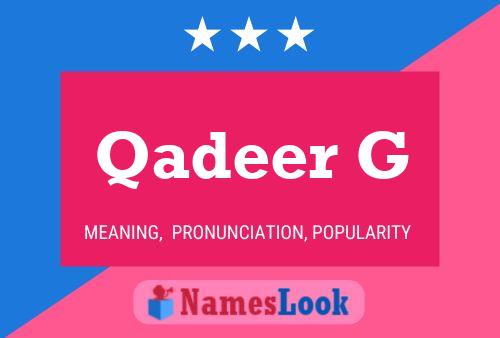 Qadeer G Name Poster