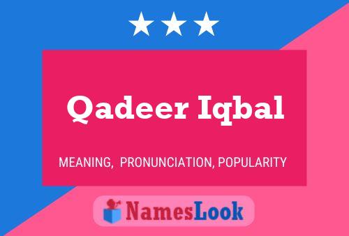 Qadeer Iqbal Name Poster