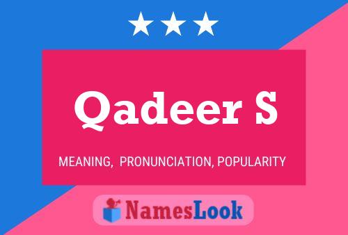 Qadeer S Name Poster