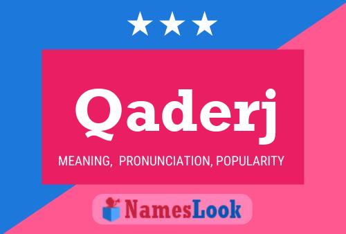 Qaderj Name Poster