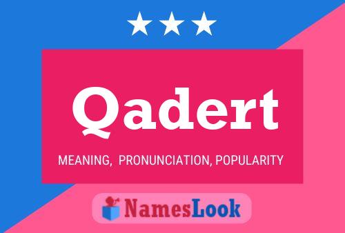 Qadert Name Poster