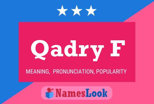 Qadry F Name Poster