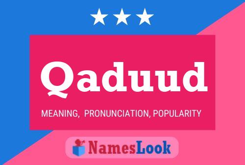 Qaduud Name Poster