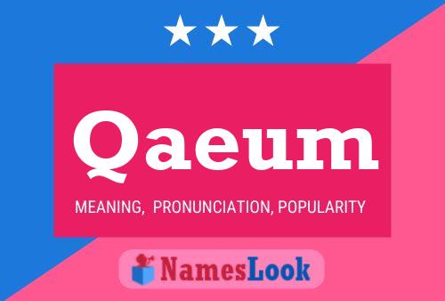 Qaeum Name Poster