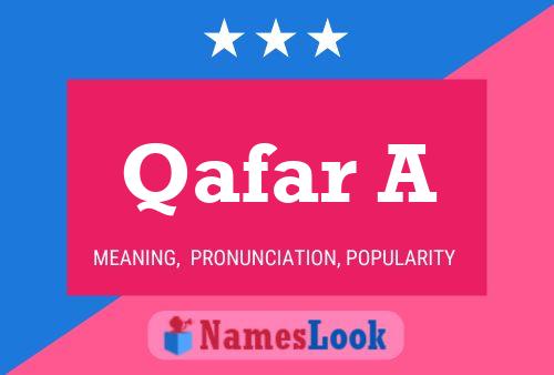 Qafar A Name Poster