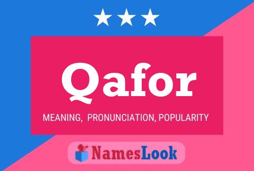 Qafor Name Poster