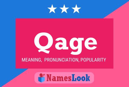 Qage Name Poster