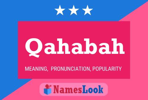 Qahabah Name Poster