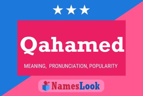 Qahamed Name Poster