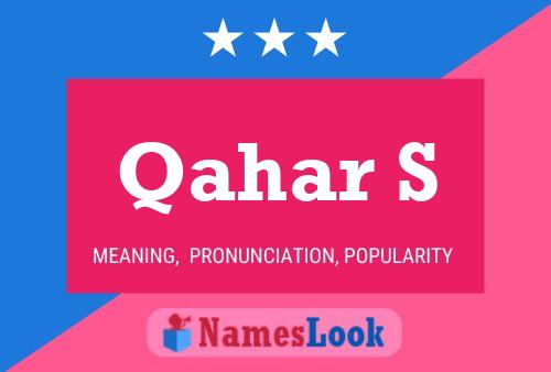 Qahar S Name Poster