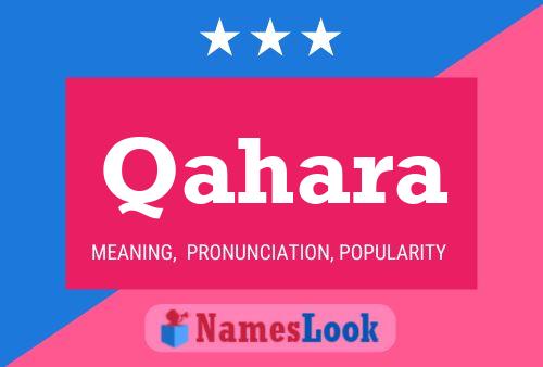 Qahara Name Poster