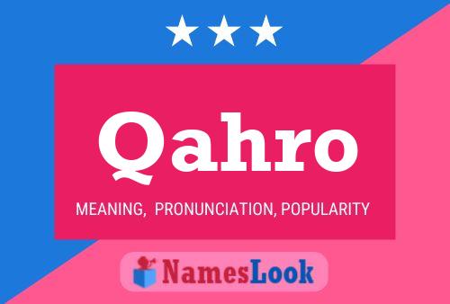 Qahro Name Poster