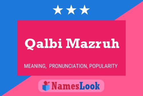 Qalbi Mazruh Name Poster