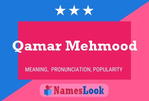 Qamar Mehmood Name Poster