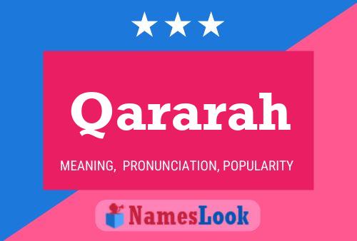 Qararah Name Poster