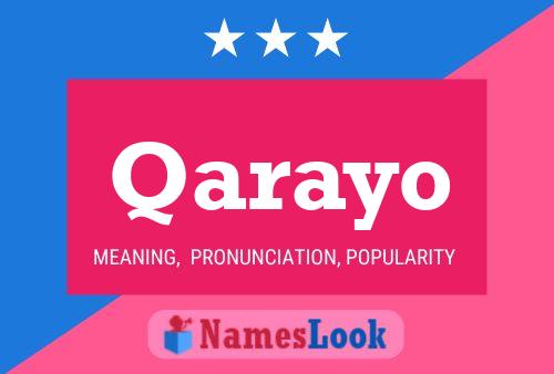 Qarayo Name Poster