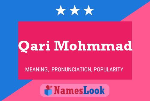 Qari Mohmmad Name Poster