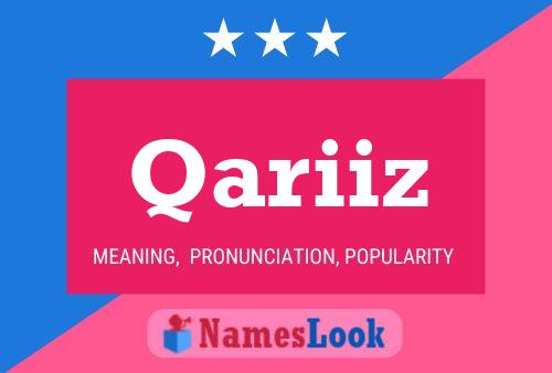 Qariiz Name Poster