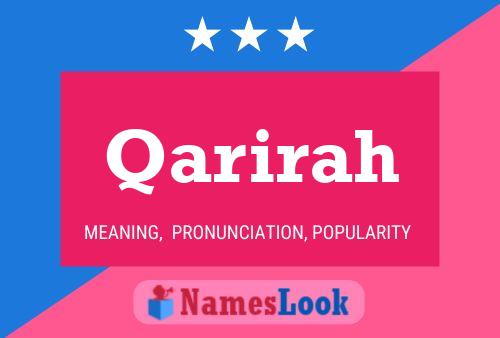 Qarirah Name Poster