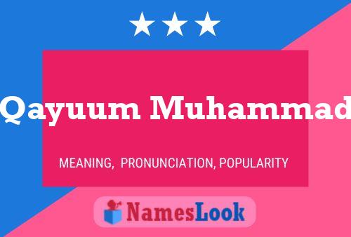 Qayuum Muhammad Name Poster