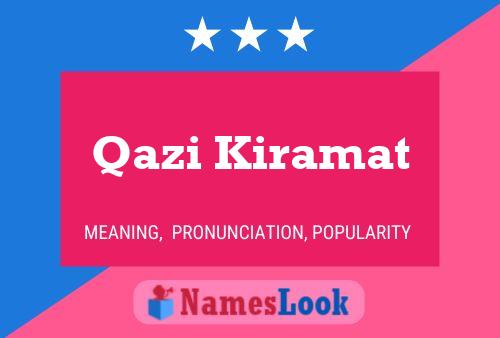 Qazi Kiramat Name Poster