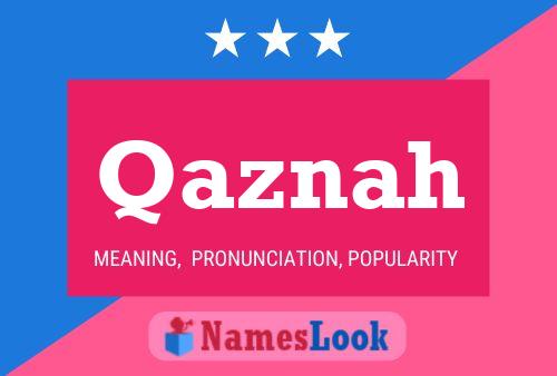 Qaznah Name Poster