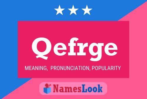 Qefrge Name Poster