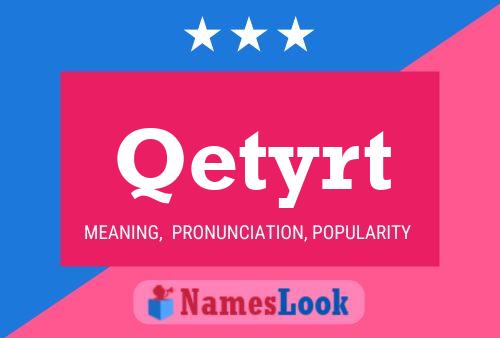 Qetyrt Name Poster