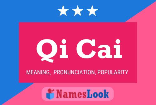 Qi Cai Name Poster