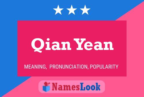 Qian Yean Name Poster