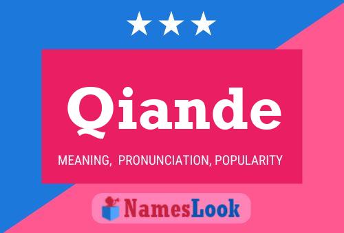 Qiande Name Poster